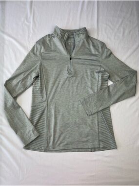Etonic Women’s Quarter 1/4 Zip Pullover Small Gray Space Dye Athletic Active Top
